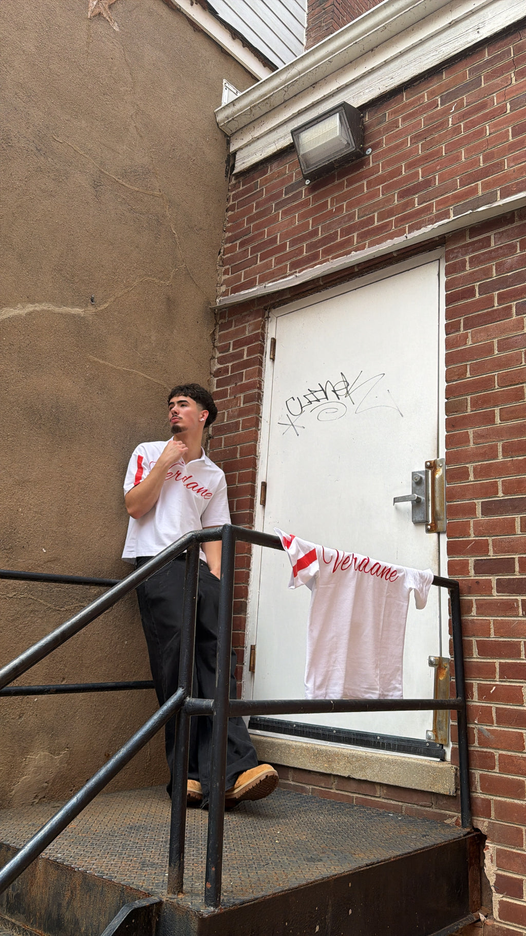 “Verdane” Original White and Red Polo
