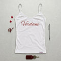 “Verdane” Original White and Red Tank Top